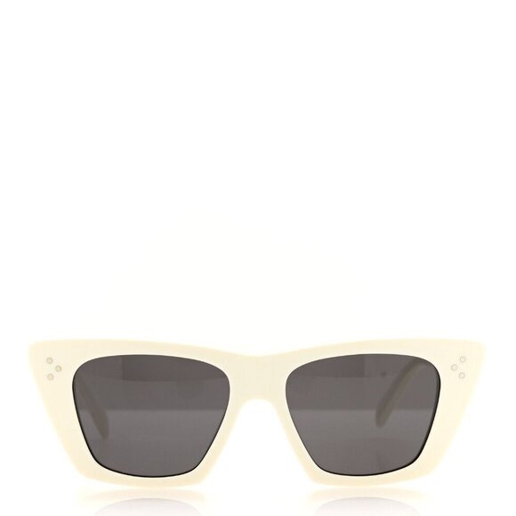 Celine CL40187I Acetate Cat Eye Sunglasses White Beige Womens Size OS - Picture 1 of 11